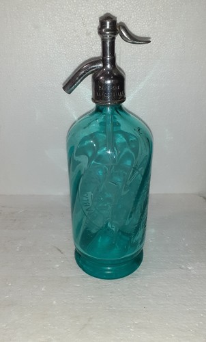 Ancien siphon bleu turquoise - ancien,