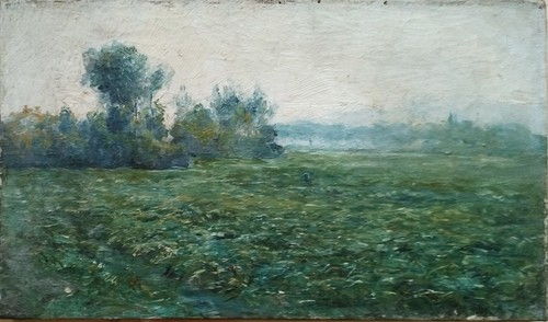 Paysage peinture huile - paysage, à