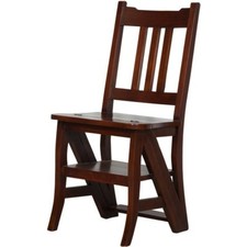 Chaise Échelle Montant Transformable Bois De Acajou Maison Magasin Bureau