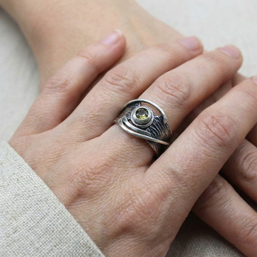 Bague péridot argent - péridot, 925