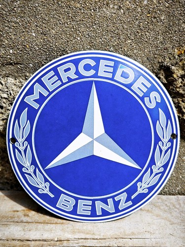 Plaque émaillée mercedes - plaque,