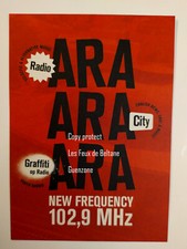 ARA ARA ARA RADIO ALTERNATIVE MUSIC  publicité flyer 