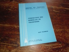 A VOIR !! ANCIENNE NOTE TECHNIQUE " COMPACTAGE des REMBLAIS de TRANCHEES " 1981