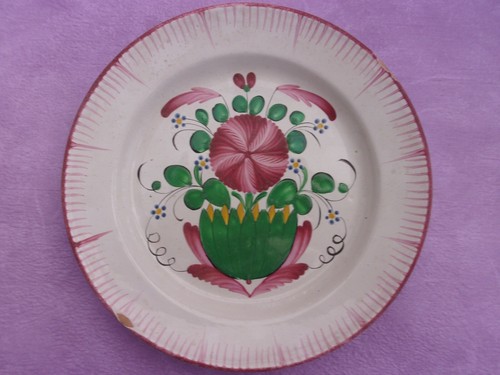 Assiette ancienne faïence - assiette,