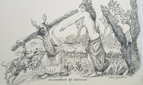 Dessin original encre diane - encre,