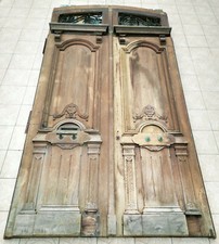 Grande double porte en chêne style Louis XV 19ème