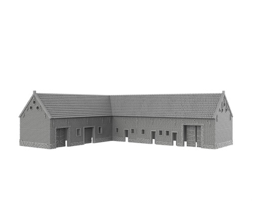 Hougoumont northeast barn - barn, 3d