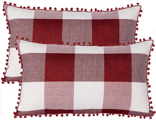 Housse coussin carreaux - coussin,