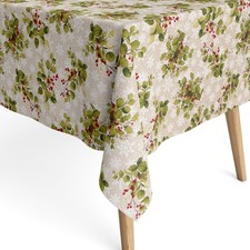 Nappe Jacquard En Coton Enduit SNOWLEAF Noël Houx