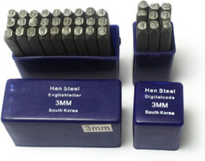 Number and Letter Stamp Set (36 Piece Punch Set/A-Z & 0-9) Industrial Grade Hard