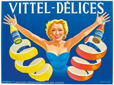 AFFICHE POSTER VITTEL DELICES