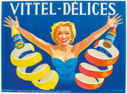 Affiche poster vittel delices - poster,