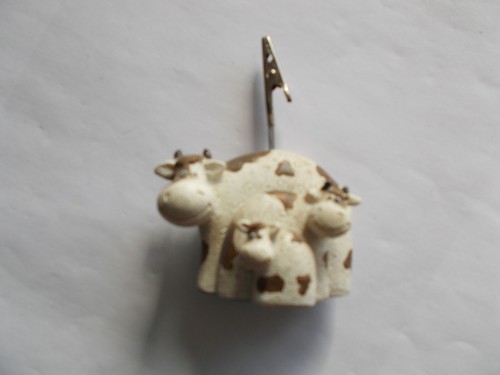 Porte photo vache résine 9 - photo,