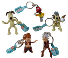 5 Figurines PVC porte-clés