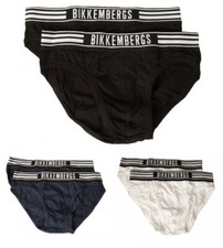 BIKKEMBERGS slip homme pack 2 pièces sous-vêtement coton élastique visible artic