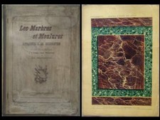 LES MARBRES ET MOULURES APPLIQUES A LA DECORATION - 1880 - MONROCQ, 18 PLANCHES