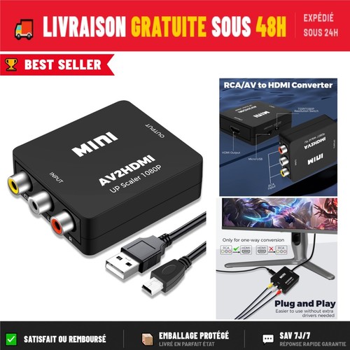 Convertisseur rca vers hdmi - convertisseur,