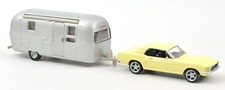 NOREV, FORD Mustang 1968 jaune avec Caravane Airstream – JET CAR, échelle 1/4...