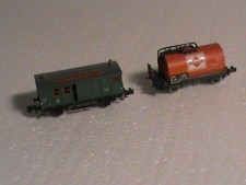 lot 2 wagons ECHELLE N/FOURGON BAGAGES/CITERNE GASOLIN/OCCASION