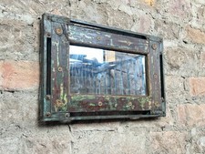 Ancien Miroir Mural En Bois