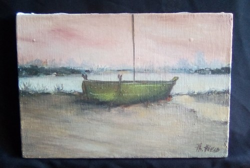 Tableau huile sur - sur, bord
