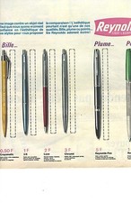 PUBLICITE 1967  REYNOLDS  la série compléte stylo bille stylo plume