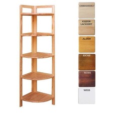 ÉTAGÈRE D'ANGLE 5 ÉTAGES 161 CM ÉTAGÈRE À LIVRES PIN BOIS MASSIF ÉTAGÈRE DE...