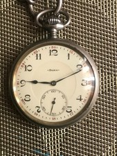 RARE MONTRE GOUSSET DOXA EN ARGENTAN MÉDAILLE D'OR MILAN 1906 AVEC SA CHAÎNE 