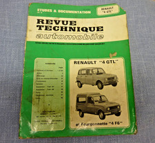 Revue technique Renault 4 GTL et Fourgonnette