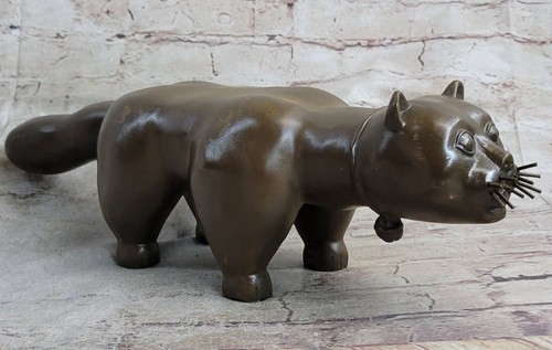 Statue bronze chat - statue, en