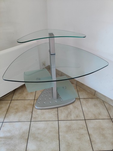 Bureau angle verre - bureau, d'angle