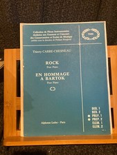 Thierry Carre-Chesneau Rock / En Hommage a Bartok pour piano partition ed. Leduc