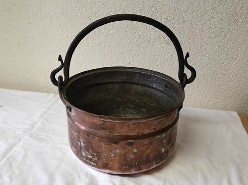 Ancien chaudron cuivre - ancien,