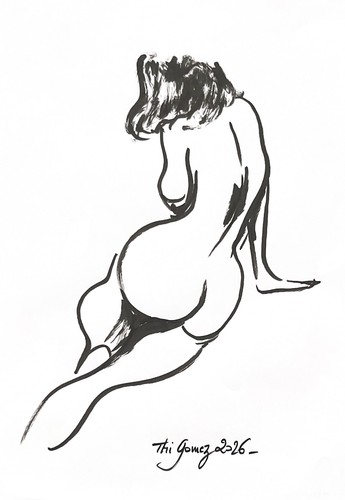 Dessin féminin sensuel - dessin,