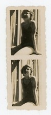 2 PHOTO photographie, bande de lecture Simone en maillot ombre & lumière