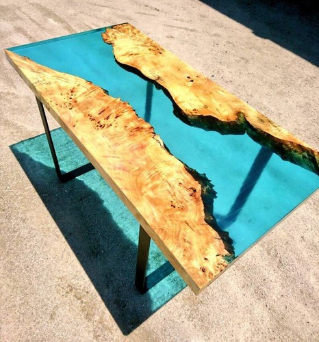 Table résine live edge - live,