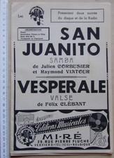 partition SAN JUANITO J. Corbusier R. Viatour - VESPERALE F. Clébant - orchestre