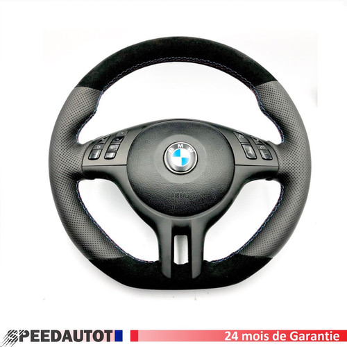 Volant cuir alcantara aplati - alcantara,