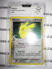 POKEMON PIKACHU 93/92 EX LEGEND MAKER ENGLISH SECRET HOLO PCA 9,5 NO Psa POP 2