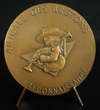 Médaille Rueil-Malmaison breton Bretagne 1974 50 mm cornemuse back-pipe écossais