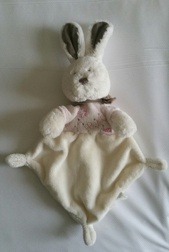 Doudou nicotoy lapin blanc