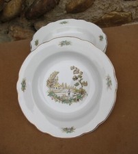 5 assiettes creuses en faïence Sarreguemines Digoin Vieux Marseille vintage