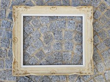 cadre 15F  Montparnasse bois patiné doré feuillure 65 cm x 54 cm frame tableau