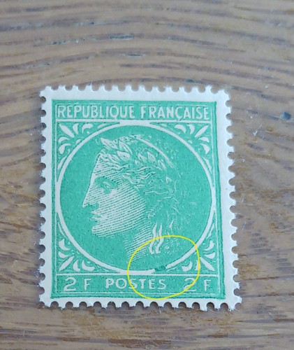 Timbre variété tache encre - variété, d'encre