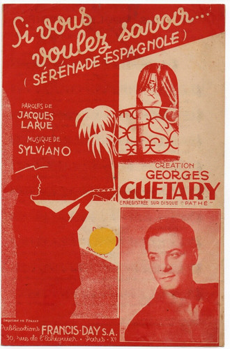 Partition chant 1944 georges - partition,