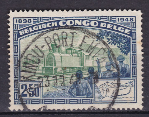 Timbre 1948 congo belge obl - belge, -obl