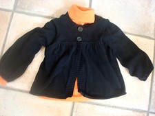 GILET NOIR FILLE VINYL FRAISE T 5 ANS TBE  