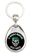 Diable marche avec nous chant Légion étrangère Parachutiste Porte clé en métal