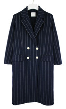 Manteau Sandro Femme (EU) 36 Oversize En Laine Mélangée Rayé À Double Boutonnage