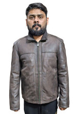 Men’s Leather Moto Jacket -